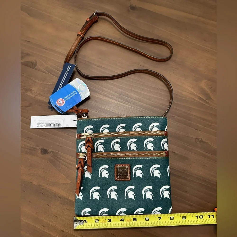 Dooney & Bourke Green and Brown Crossbody Bag - Picture 2 of 8